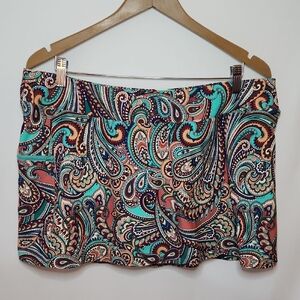 Sunsets Paisley Print Bathing suit Skirt Size 16